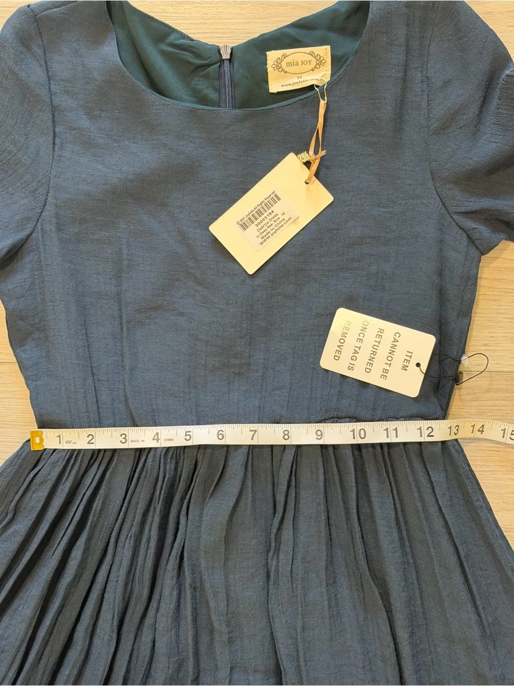 NWT Joyfolie Mia Joy Teen Girl Boho Lace Tiered Cedrica Maxi Dress Blue Sz 14